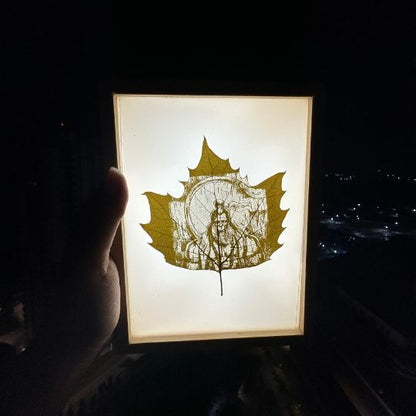 God Engraving With Light Frame