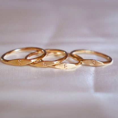 Personalised Signet Initial Ring