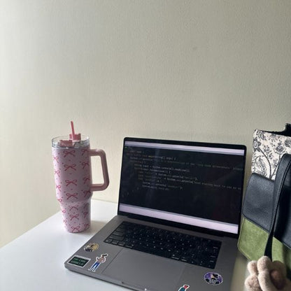 Pink Bows with Hearts Tumbler (1200 ML)