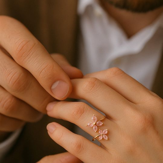 Pastel Flower Pink Ring
