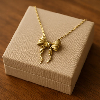 Golden Bow Pendant