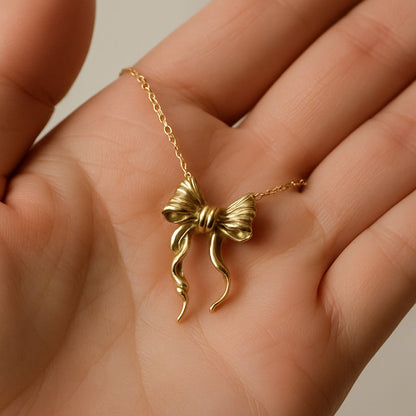 Golden Bow Pendant