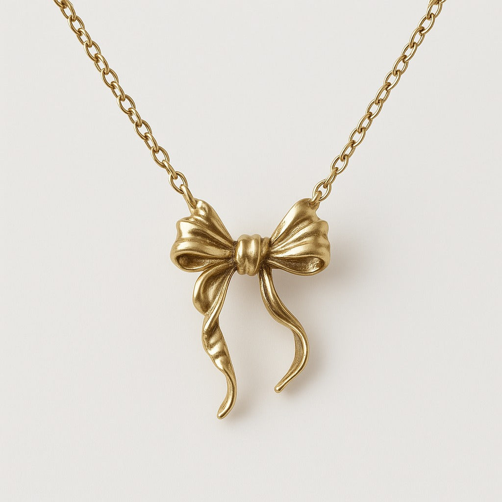 Golden Bow Pendant
