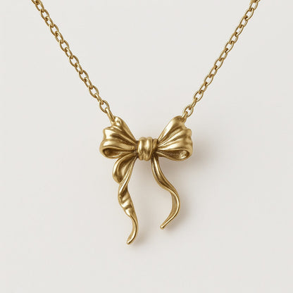 Golden Bow Pendant