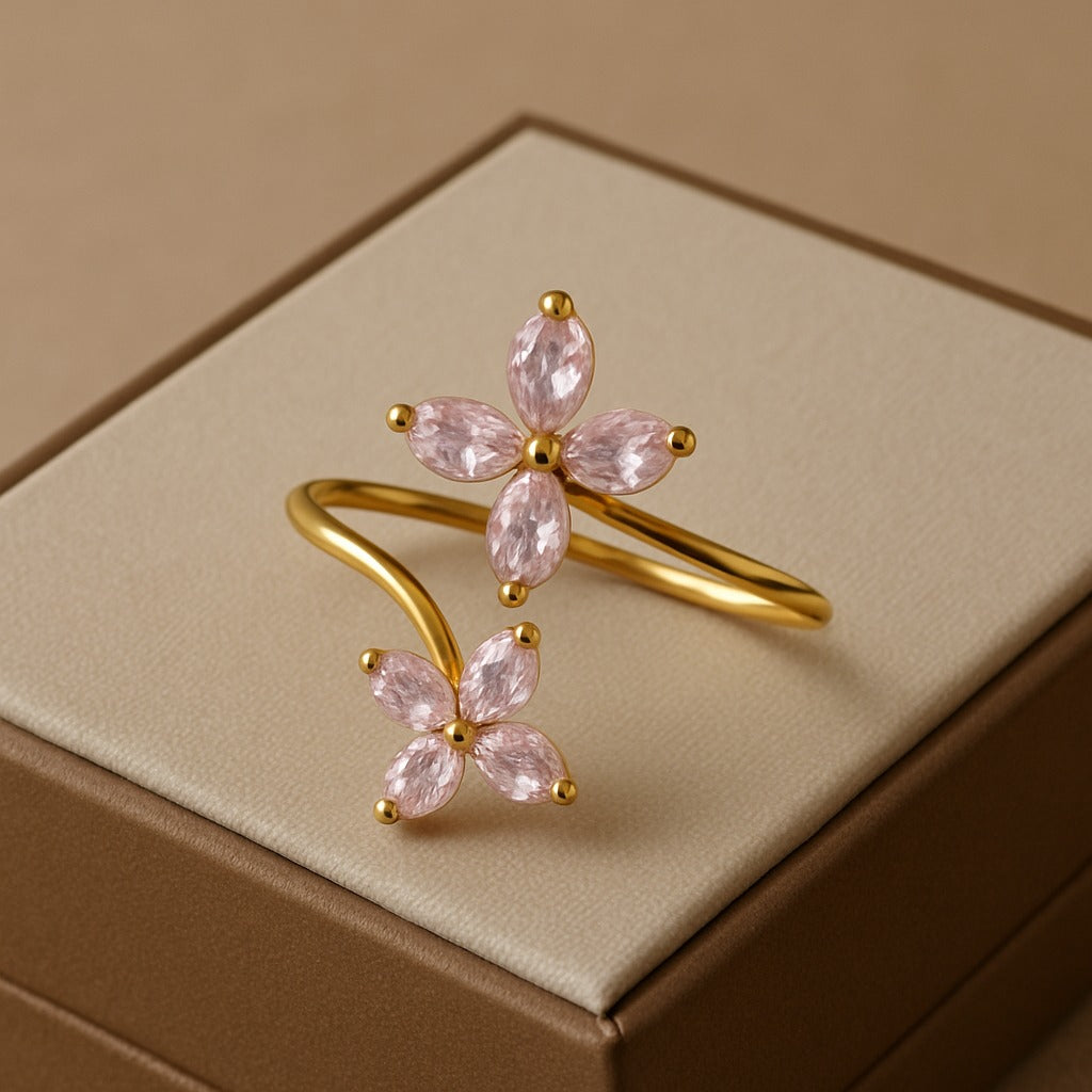Pastel Flower Pink Ring