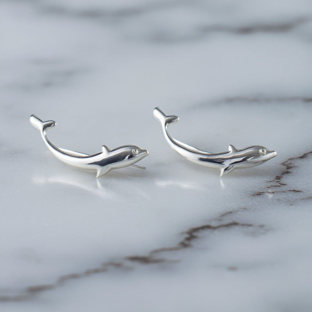 Silver Fish Earrings