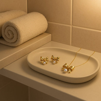 Bow Pearl Set