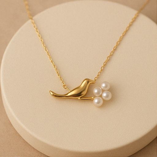 Bird Pearl Necklace