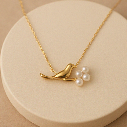 Bird Pearl Necklace