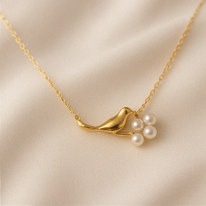 Bird Pearl Necklace