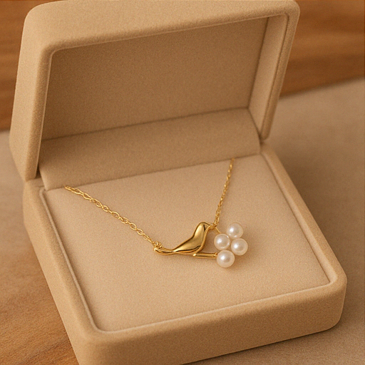 Bird Pearl Necklace