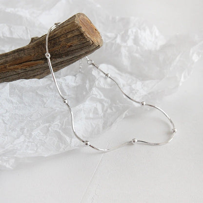 Dainty Silver Ball Anklet