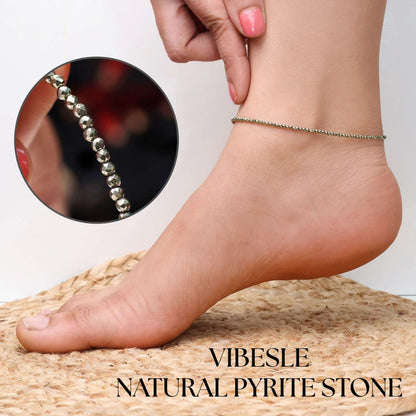 Pyrite Crystal Anklet