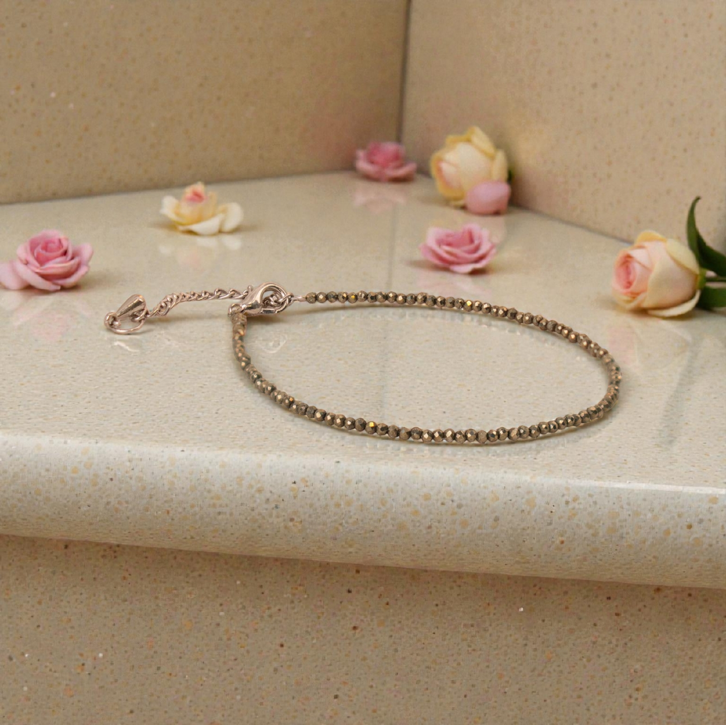Pyrite Crystal Anklet